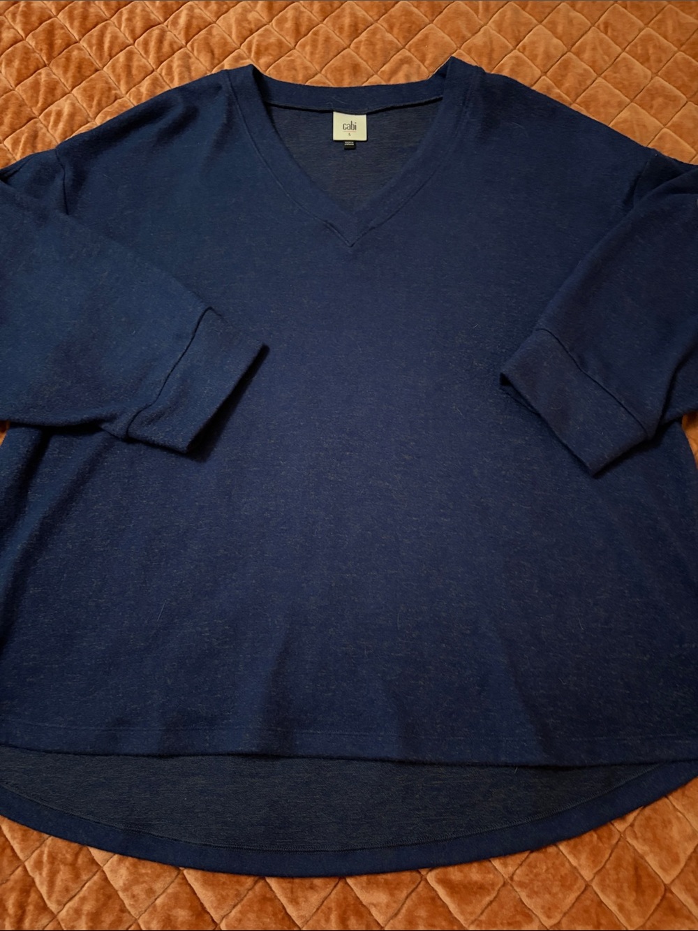 CAbi Navy V-Neck Women's Sweater